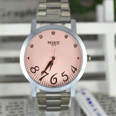 新款熱賣(mài) 時(shí)尚休閑米可情侶鋼帶精禮品表學(xué)生表8215